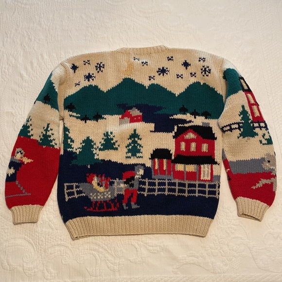 Vintage Eddie Bauer Christmas/Winter Scene Sweater - Picture 2 of 10